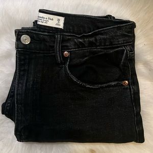 Abercrombie and fitch Black ankle jeans